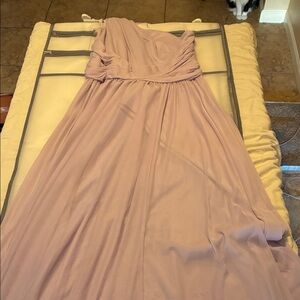 David's Bridal One Shoulder Dress in Lavender